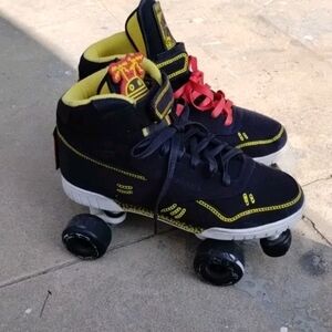 Black and Yellow Roller Skates